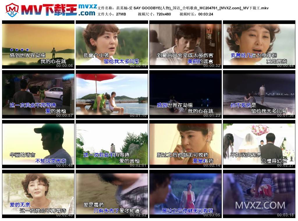 范英楠-爱 SAY GOODBYE(人物)_国语_合唱歌曲_MC204761